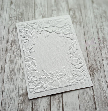Elegant floral border 3D embossed folder texture pattern background DIY scrapbook craft supplies for embossing, template mold