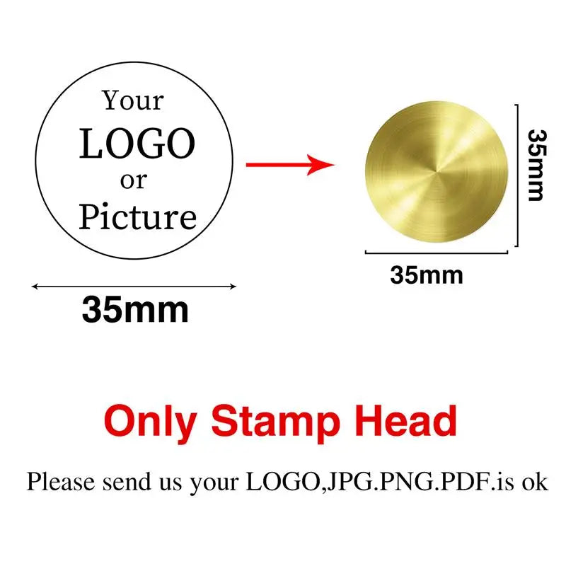 Custom Stamps Personalized Logo Metal Stamps Custom Wax Seals Stamps Customize Your Own Logo Gift Stamps Invitation Stamps - 