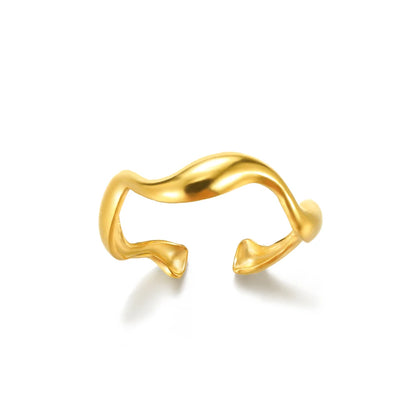 316L Stainless Steel Rings for Women Gold Color Never Fade Luxury Classic rings wedding couple rings Jewelry - JZ4827G