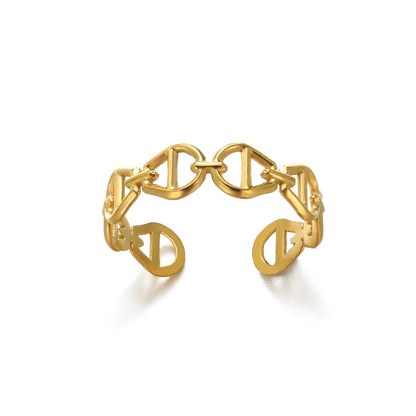 316L Stainless Steel Rings for Women Gold Color Never Fade Luxury Classic rings wedding couple rings Jewelry - JZ4859G