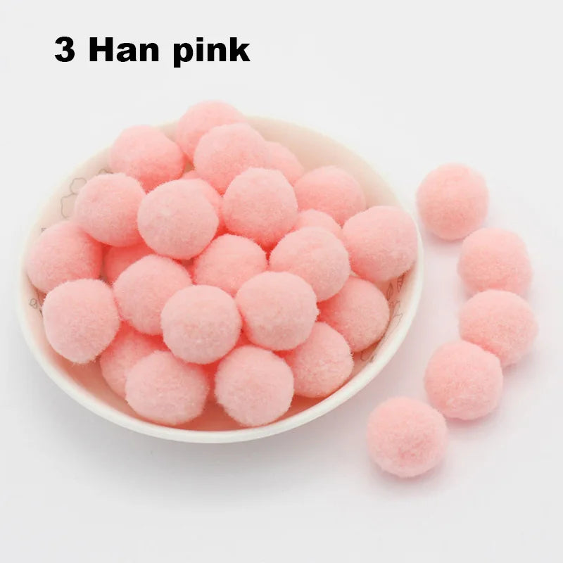 30-300Pcs Pom Poms Fluffy Soft Pompom Ball 8/10/15/20/25/30mm Handmade Sewing Craft DIY Kids Toy Christmas Weddinrg Decoratio