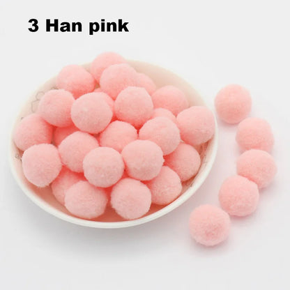 30-300Pcs Pom Poms Fluffy Soft Pompom Ball 8/10/15/20/25/30mm Handmade Sewing Craft DIY Kids Toy Christmas Weddinrg Decoratio