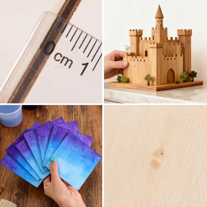 10cm Blank Wood Sheets Square Boxwood Pieces Unfinished Wood Boards For DIY Painting Laser Cutting Engraving Crafts Model Mak