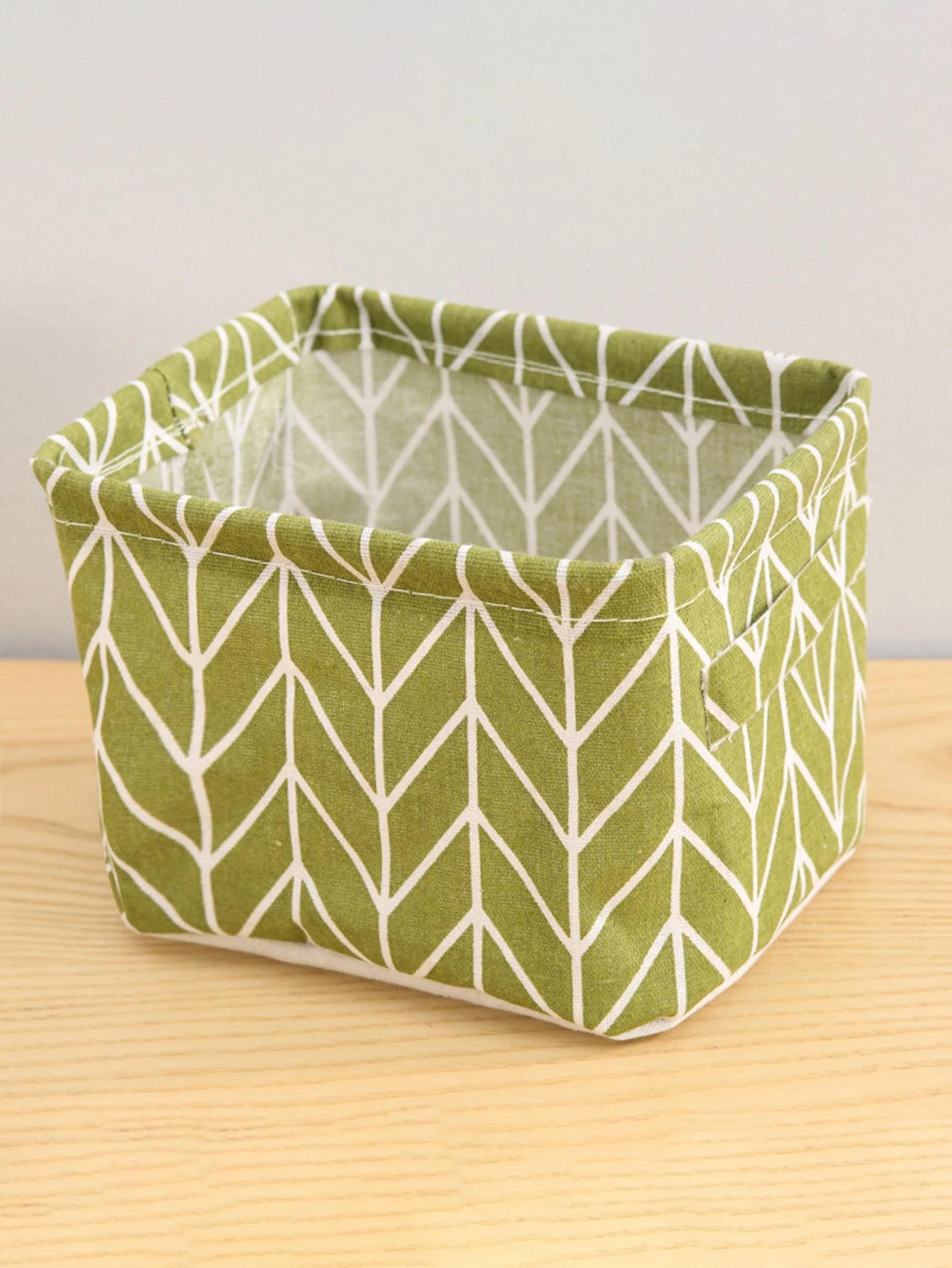 Random Cotton Hemp Storage Basket with Handheld Printed Tabletop, Miscellaneous Sorting Cabinet, Small Clothing, Fabric Stora