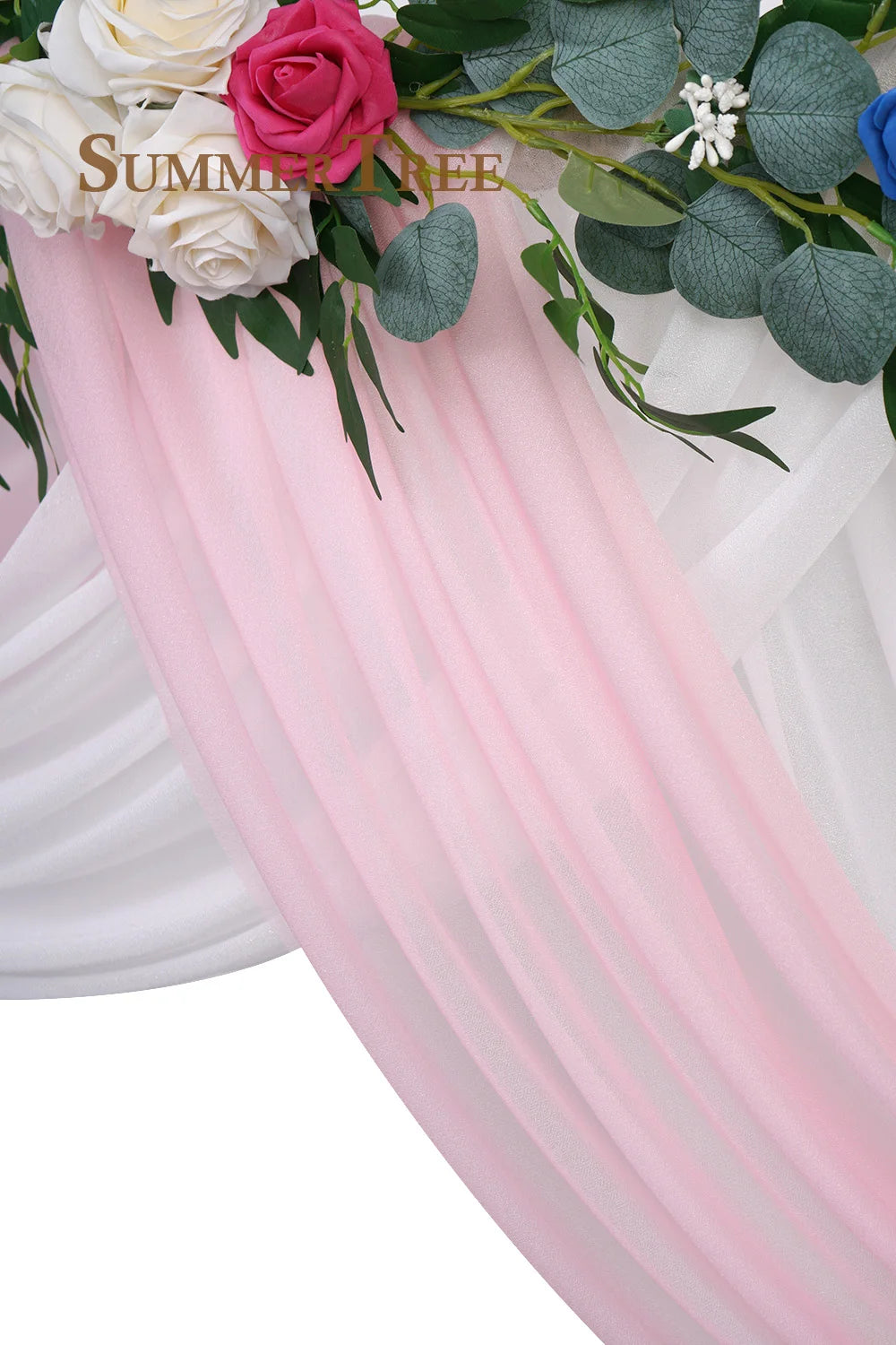 10 Meters Wedding Arch Drape Fabric Sheer Chiffon Tulle Curtain Draping Backdrop Party Supplies Home Drapery Ceremony Decorat