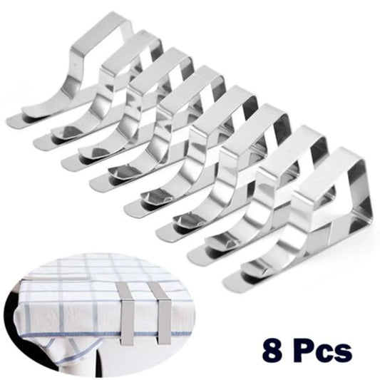 8 Pcs Stainless-Steel Table Cloth Clip Wedding Picnic Table Cover Clip Holder Round Tablecloth Stable Clips For Home Fixed Cl