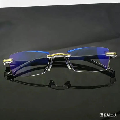 Smart Glasses with Automatic Adjustment Magnifying Reading Glasses Progressive Multifocus Anti-blue Light Eyewear +1-+7