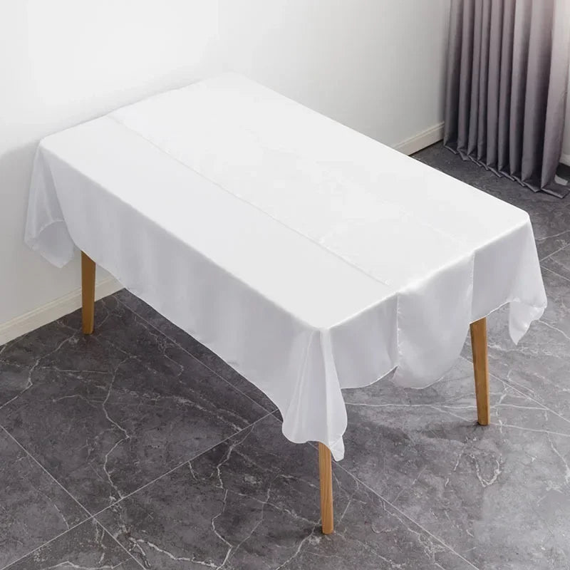 Satin Table Runner Wedding Decoration For Modern Birthday Party Hotel Show Banquet Luxury Design Nice Pattern Wholesale - Whi