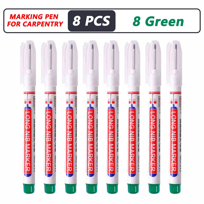 iLMH 4-40Pcs Deep Hole Long Nib Head Marker For Metal Perforating Pen Waterproof Bathroom Woodworking Decor Multi-Purpose Too