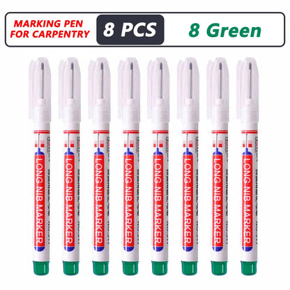 iLMH 4-40Pcs Deep Hole Long Nib Head Marker For Metal Perforating Pen Waterproof Bathroom Woodworking Decor Multi-Purpose Too