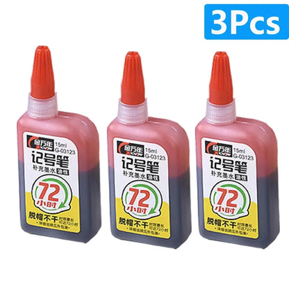 1-6Pcs 45mm Waterproof Long Head Nib Deep Hole Markers Pen Tile Carpenter Pen Multi-purpose for Woodworking Black/Blue/Red In