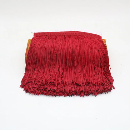 Lace Ribbon, 10 Yards Tassel Trim for Dress Trimming, Do It Yourself Crafts & Scrapbooking - Jujube red / 10 yards