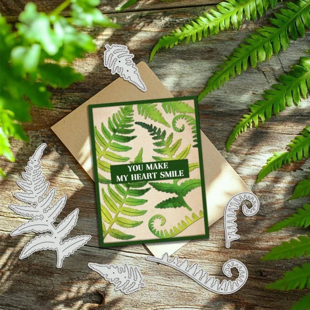 Fern Leaves Die Cuts for Card Making Leaves Cutting Dies Stencil for Scrapbooking Plant Embossing Die Cuts for Album Decorati