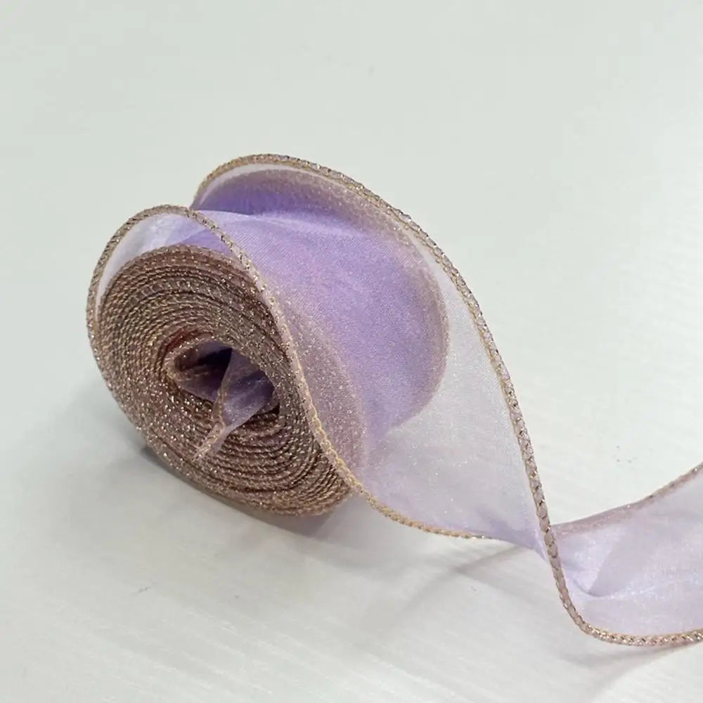 40mm 10Yards Fishtail Organza Satin Ribbon Reflective Iridescent Wavy Edge Ribbon for Gift Wrapping DIY Bow Craft Gift Wrappi