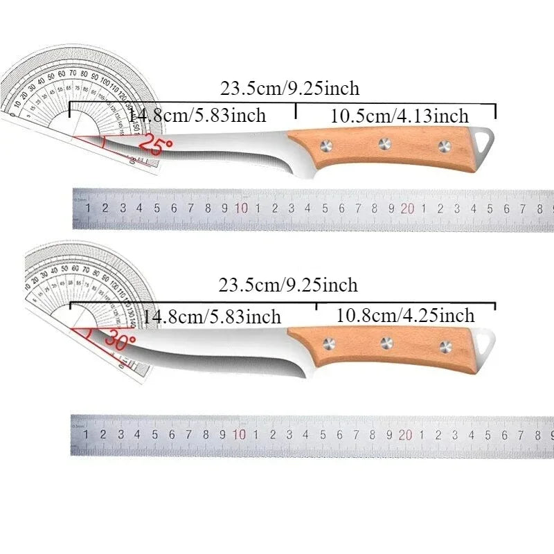 Stainless Steel Fillet Boning Knife Professional Chef's Kitchen Knife Forged Meat Cleaver Fish Slicing Knife Wooden Handle