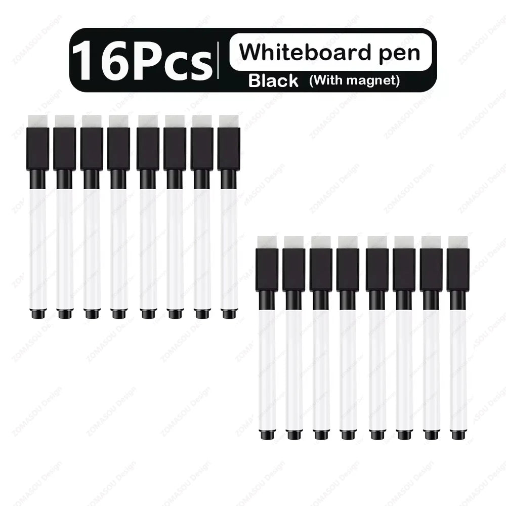 48-1Pcs Magnetic Erasable Whiteboard Pen Color Options Numbering Stationery Office Teaching Supplies for Student Blackboard N