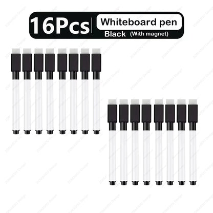 48-1Pcs Magnetic Erasable Whiteboard Pen Color Options Numbering Stationery Office Teaching Supplies for Student Blackboard N