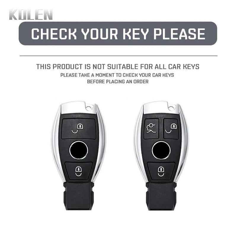 2 3 Buttons Carbon Fiber Car Key Case Cover Fob For Mercedes Benz A B C E Class GLS GLA GLK GLC CLS CLA W204 W205 W212 W463 W