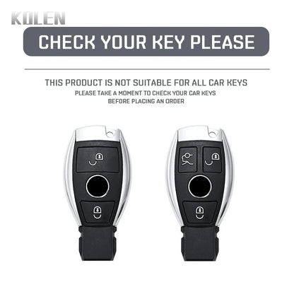 2 3 Buttons Carbon Fiber Car Key Case Cover Fob For Mercedes Benz A B C E Class GLS GLA GLK GLC CLS CLA W204 W205 W212 W463 W