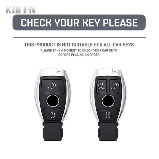2 3 Buttons Carbon Fiber Car Key Case Cover Fob For Mercedes Benz A B C E Class GLS GLA GLK GLC CLS CLA W204 W205 W212 W463 W