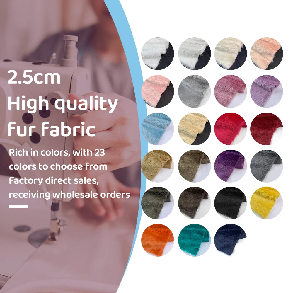 Fur Imitate Fabric 30x50cm Polyester Fiber Medium Thickness Woven Technics 2.5cm Long Fur Fabric Cosplay Fursuit Fur Material