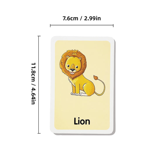 36 Double-Sided Animal Recognition Cards for Kidsren's Enlightenment and Learning through Pictures, Paper-Based Fun Teaching 