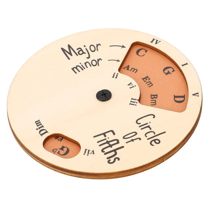 Wooden Melody Tool Round Circle Of Fifths Wheel Guitar Chord Wheel Wooden Melody Tool Chord Wheel For Musicians
