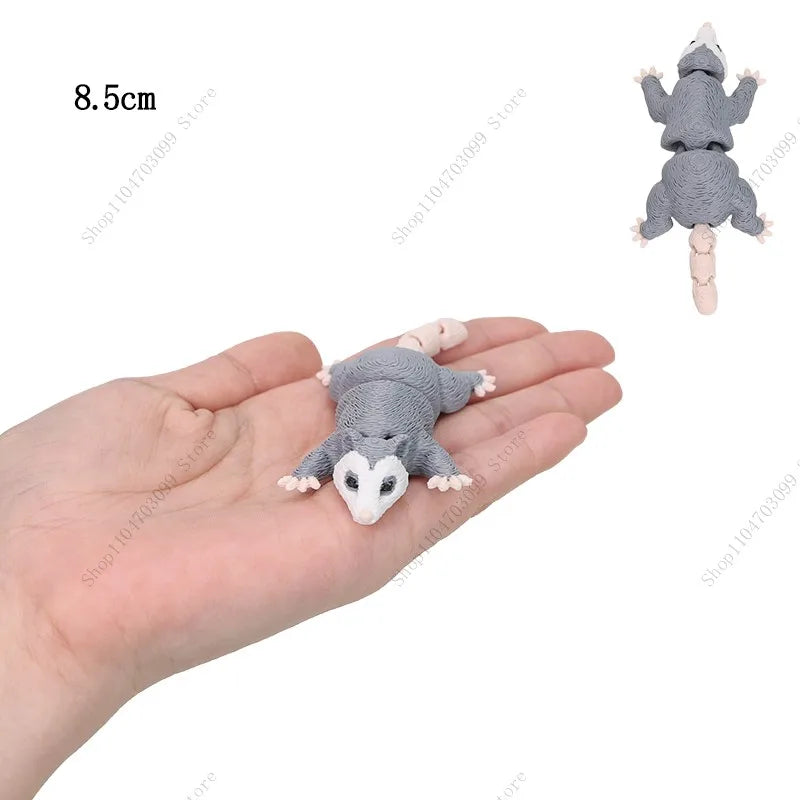3D Printed Animal Figure Movable Joint Model Shark Bearded Dragon Dolphin Hermit Crab Ferret Raccoon Angler Fish Home Decor G