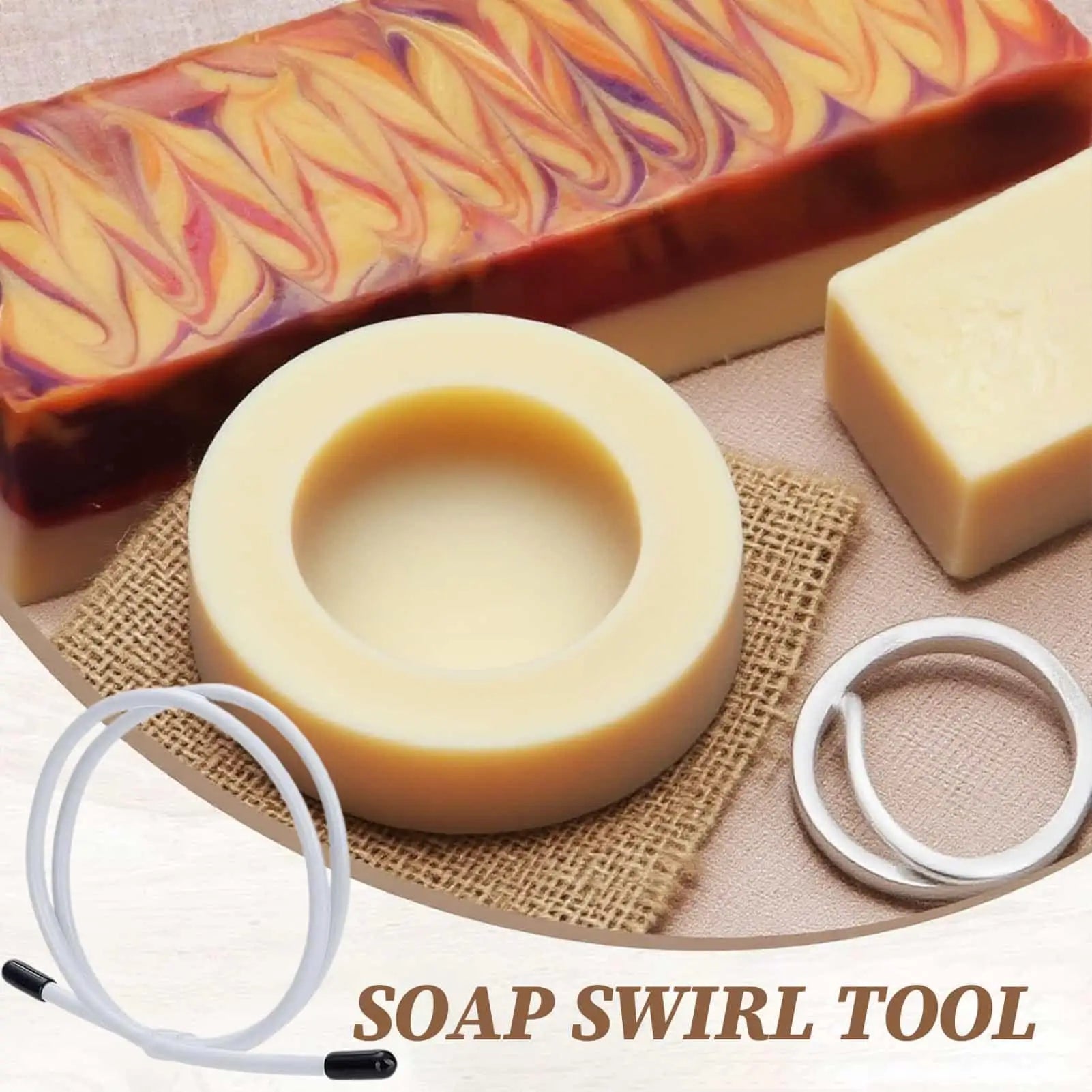 Soap Swirling Tool Bendable Soap Making Supplies Molding Attachment Handmade DIY Soap Craft Tools Home Art Workshop Equipment