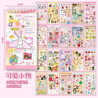 Ins Hand Account Scrapbook Stickers Cartoon PET Sticker Book Diy Diary Decoration School Supply Creative Stationery Stickers 