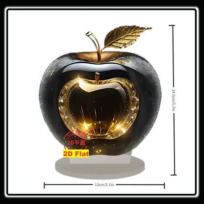2D Acrylic Apple Landscape Desktop Decoration Ornament Home Living Room Entrance Tabletop Decoration Office Table Ornament - 
