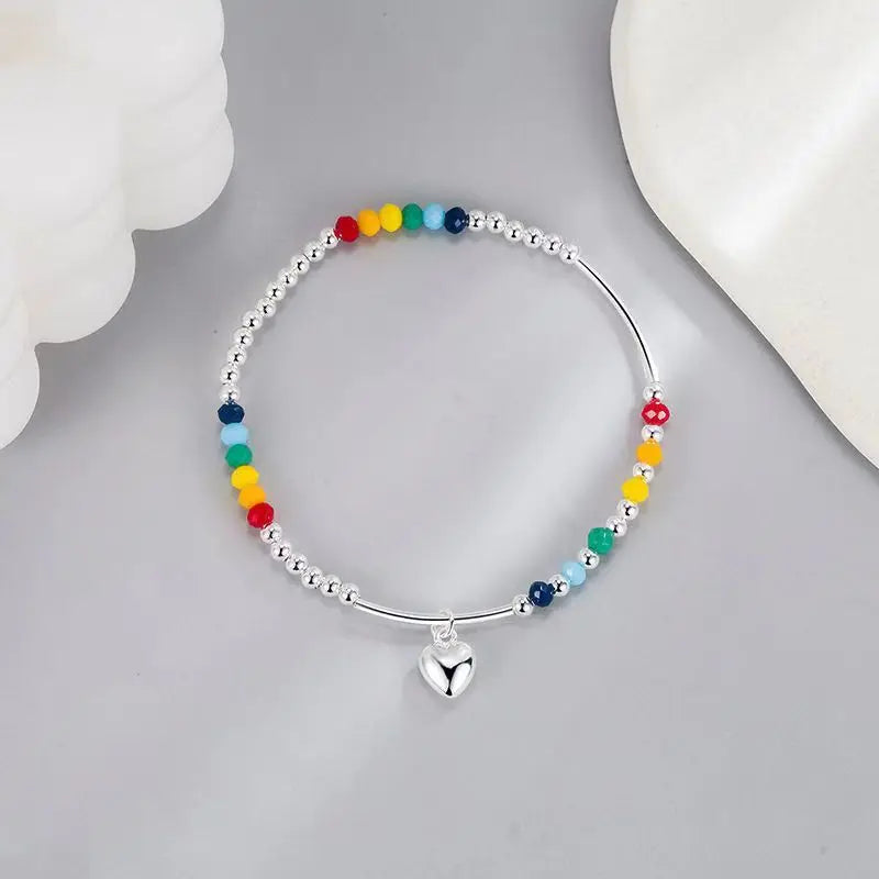 Zinc Alloy Bracelet Sparkling Zircon Flower Bracelet Handmade Bracelet Alloy For Daily Wear Fashion Accessory Party - Heart B