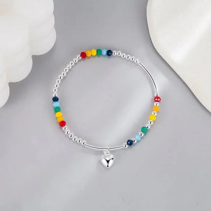 Zinc Alloy Bracelet Sparkling Zircon Flower Bracelet Handmade Bracelet Alloy For Daily Wear Fashion Accessory Party - Heart B