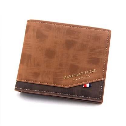 Free Name Engraving Men Wallets Slim Coin Pocket Photo Holder New Short Small Male Wallet Card Holder Frosted Leather Men Pur