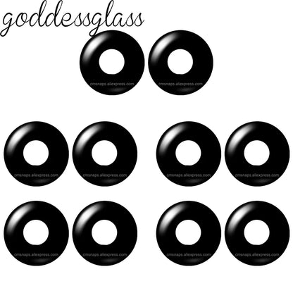 Glass Cartoon Doll Round Eyes Heart Pupil Lovely 10pcs 12mm/18mm/20mm/25mm Round Cabochon Flat Back Making Findings Jewelry -