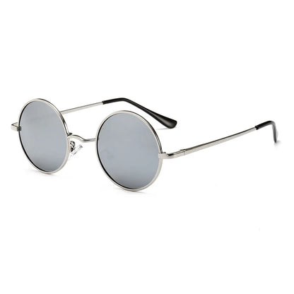 Retro Vintage Round Polarized Sunglasses Men Brand Designer Sun Glasses Women Alloy Metal Frame Black Lens Eyewear Driving UV