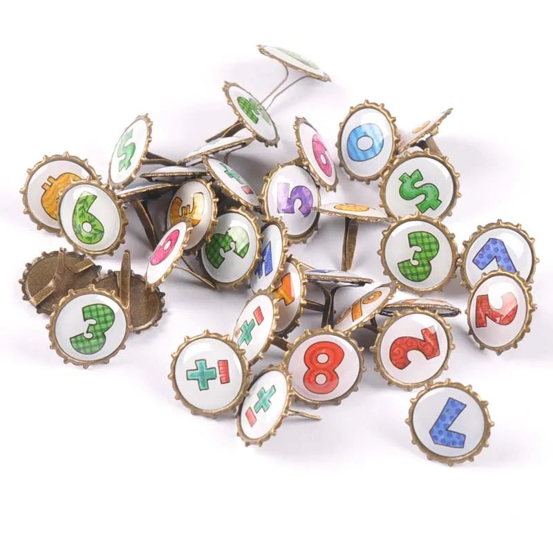 mix vintage Diy Brads Scrapbooking Embellishment Fastener Brad Metal Crafts Decoration CP2583