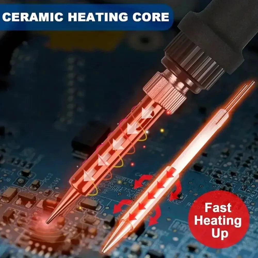 2026 Electric Soldering Iron Kits (SKU:10-IN-1)(16-IN-1)(20-IN-1) 60W Adjustable Temperature Replaceable Soldering Iron Weldi