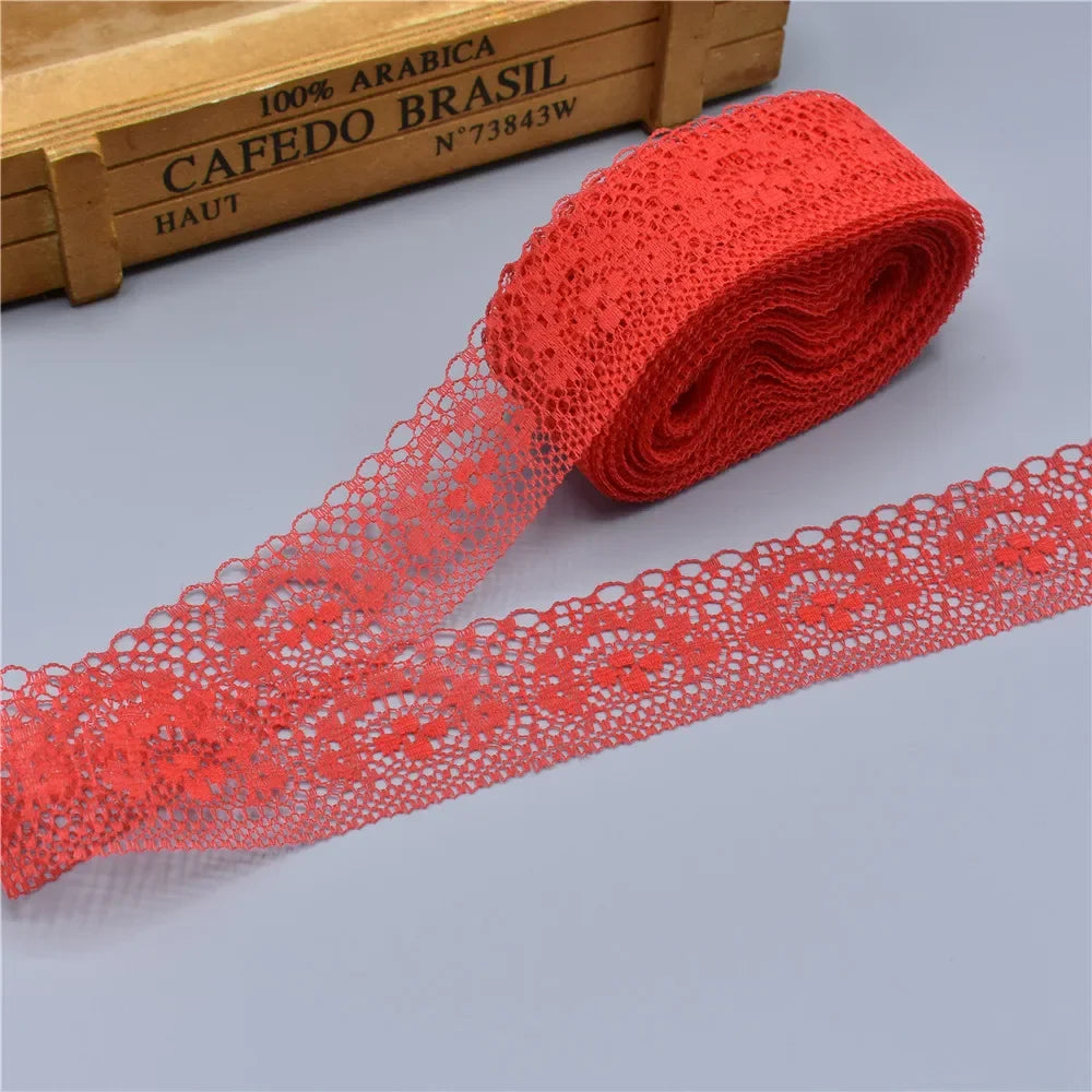 Lace Trim, 10 Yards High Quality Lace Tape, 40MM Wide Embroidered Trim for Sewing, DIY Crafts, Scrapbooking Projects, Gift Wr
