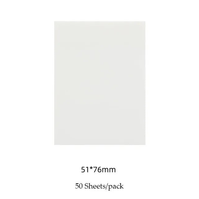 50 Sheets Creative Transparent PET Waterproof Sticky Notes Notepads - School Stationery & Office Supplies - 50 Sheets white C