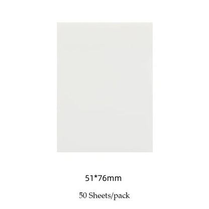 50 Sheets Creative Transparent PET Waterproof Sticky Notes Notepads - School Stationery & Office Supplies - 50 Sheets white C