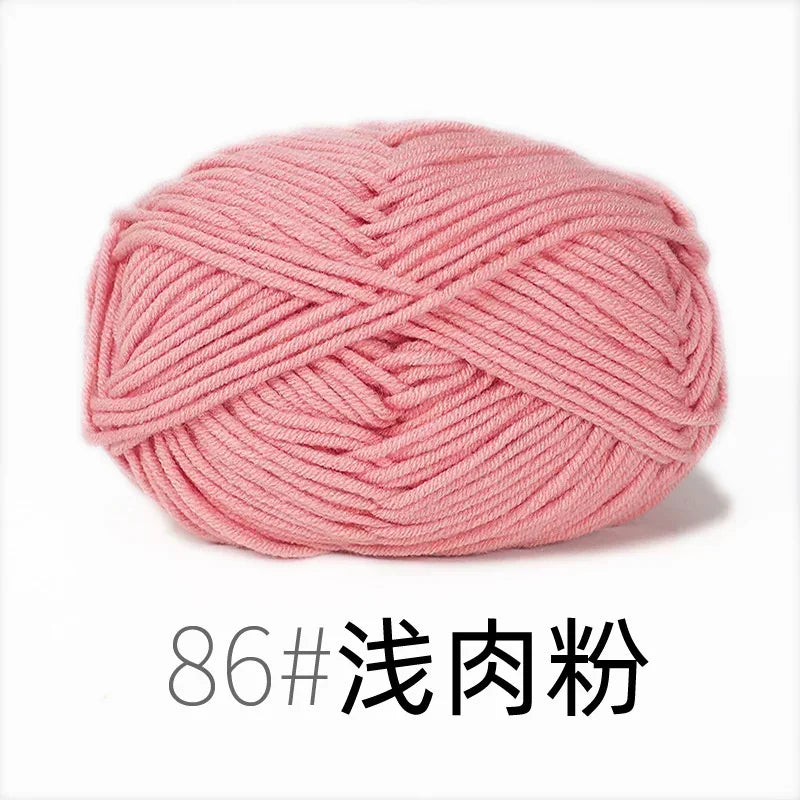 50g 4ply Milk Cotton Knitting Wool Yarn Needlework Dyed Lanas For Crochet Craft Sweater Hat Dolls Sewing Knitting Tools - 86