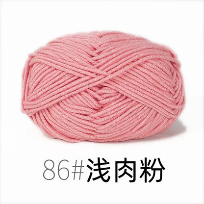50g 4ply Milk Cotton Knitting Wool Yarn Needlework Dyed Lanas For Crochet Craft Sweater Hat Dolls Sewing Knitting Tools - 86