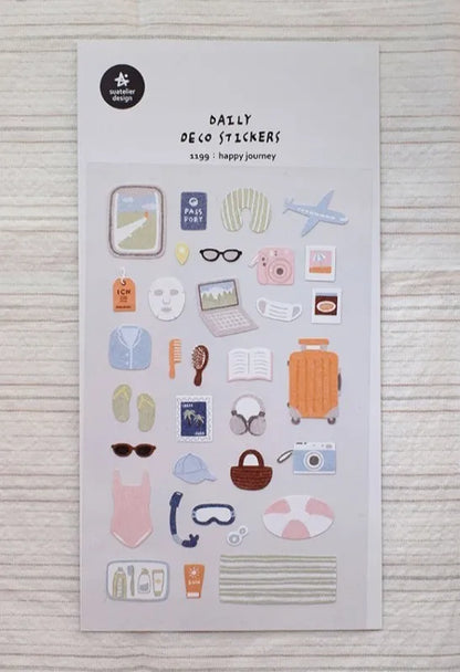 Korean Suatelier Stickers Cute Home Style Scrapbooking DIY Junk Journal Diary Stationery Deco Sticker Handiwork Craft Supplie