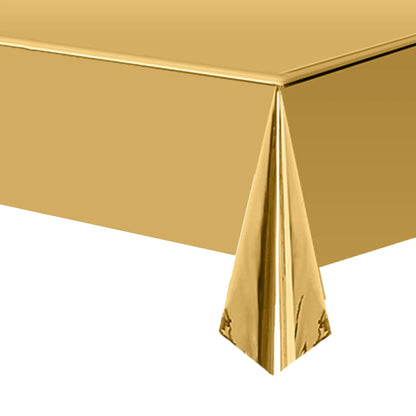Disposable Tablecloth White Black Pink Gold Table Cover Plastic Birthday Wedding Table Cloth Party Dining Table Decoration Fa