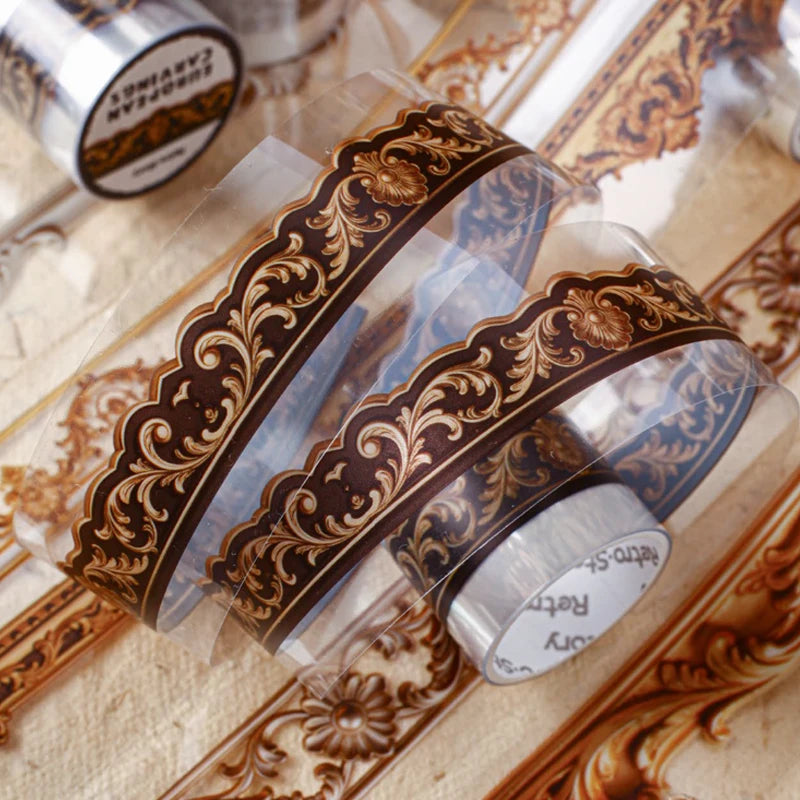 6 Rolls Royal Aesthetic Washi Tape, Versatile for Various Art Styles, Elegant Craft Supplies for Collage Artists