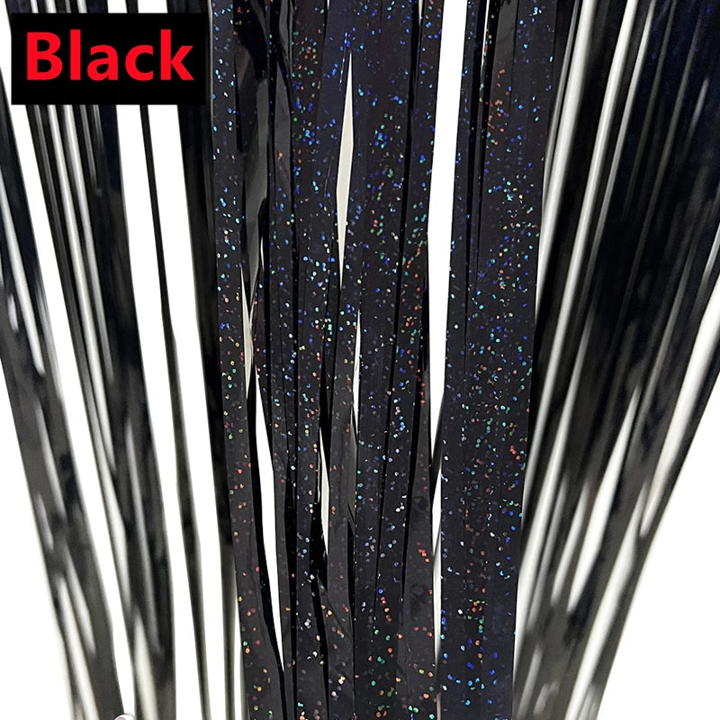 3/2/1Pack Party Backdrop Curtains Glitter Gold Tinsel Fringe Foil Curtain Birthday Wedding Decoration Adult Anniversary Decor