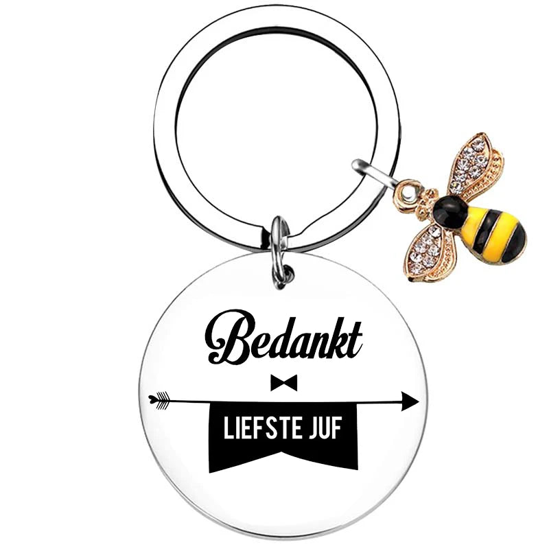 Dutch liefste juf Teacher Gifts for Women Teacher Keychain Teacher Appreciation Gifts thank You Gifts for Teachers - 31