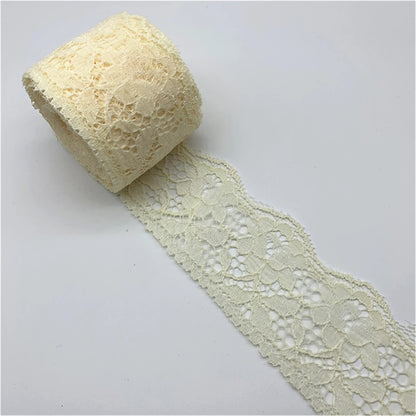 5yards/Lot 60mm Lace Ribbon Handicrafts Embroidered Net Lace Fabric Trim For Sewing Fabric Lace Ribbon Skirt Accessories