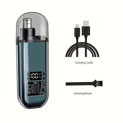 Suitable for men, USB charging nose and ear hair trimmer portable electric nose hair clipper, mini compact design, quick char